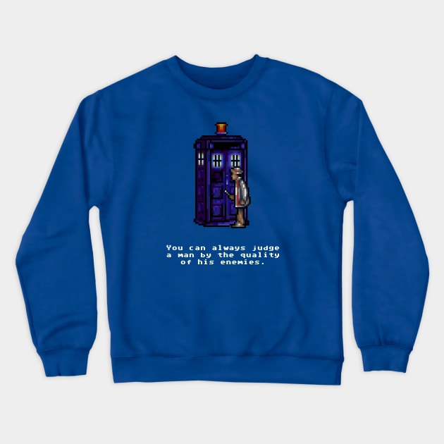 Time and Relative Pixels: Seventh Doctor Crewneck Sweatshirt by RiottDesigns